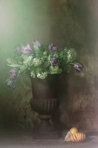 Moody Tulips Still Life by Saskia Dingemans