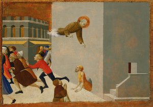 Blessed Rasini frees a poor man from a Florentine prison by Sassetta (c.1392-1450)