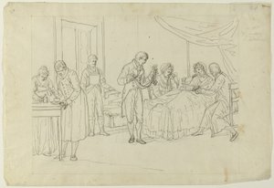 Sickbed Scene by Saverio della Gatta