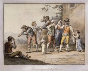 Neapolitans Gesturing to a Deaf Mute Person