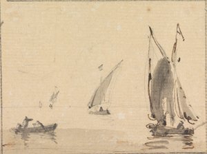 Sailboats on Calm Sea