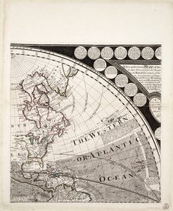 A New and Correct Map of the World (section), c.1774 by Sayer & Bennett