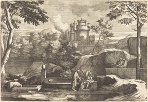 Jesus and the Samaritan by Sébastien Bourdon
