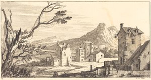Landscape with Houses by Sébastien  Le Clerc I