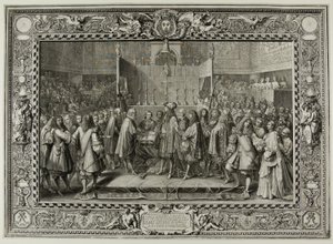 Renewal of the Alliance Between the French and the Swiss in 1663 by Sébastien Le Clerc the elder
