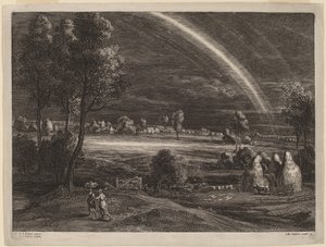 Landscape with a Large Rainbow by Schelte Adams Bolswert after Sir Peter Paul Rubens
