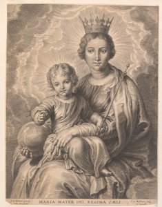 Mary with Child and Globe (Mary Mother of God, Queen of Heaven) by Schelte Adamsz. Bolswert