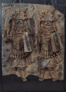 Benin Plaque with Two Warriors, Nigeria