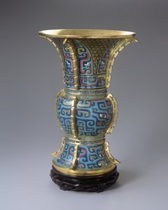 A Zun Shaped Vase and Stand