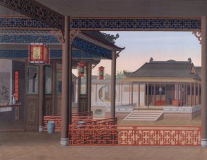 Drawing of the Interior of the House of a Chinese Official