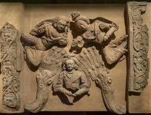 Bas-relief Illustrating an Earlier Life of the Buddha: Vishvantara Jataka. China, Xinjiang. End of the 6th Beginning of the 7th Century