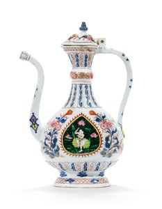 Rose-Imari ewer and cover for the Middle Eastern market, second quarter of the 18th century by School Chinese