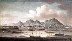 The port of Hong Kong, half of the 19th century, anonymous Chinese painting
