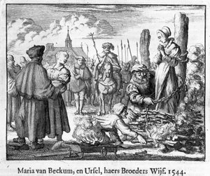 Burning of Maria and Ursula van Beckum, Deventer by School Dutch
