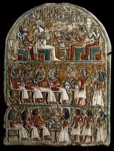 Stele of Irynefer, Egyptian Antiquity by School Egyptian