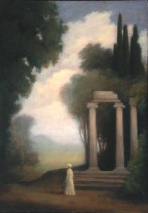 A Figure and a Temple by School English