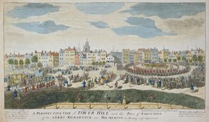 A Perspective View of Tower Hill and the Place of Execution of the Lords Kilmarnock and Balmerino