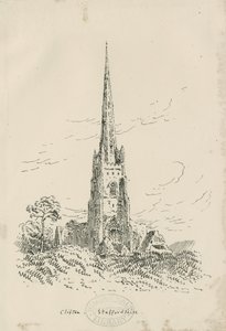 Clifton Campville Church: lithograph, nd [?c 1870] by School English
