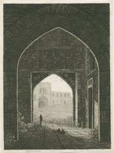 Dudley Castle - Gatehouse and North Gateway: etching, nd [?19th cent] by School English