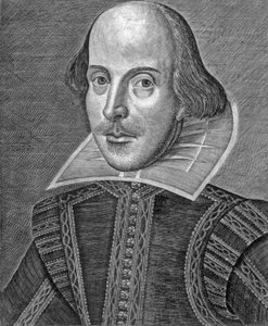 Portrait of William Shakespeare, engraved by Martin Droeshout (c.1560-c.1642)