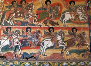 Knights with Lances (detail)