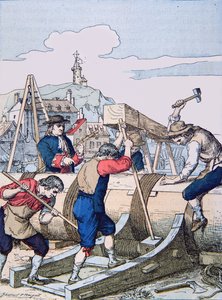 A Shipyard in the time of Louis XIV by School French