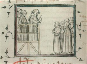 Charles V (1338-80) the Wise Preaching in Les Halles, Paris, in 1364 by School French