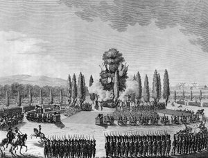 French Revolution: Republican fete des victoires au champs de mars in Paris on the 10th Prairial An IV (May 29)