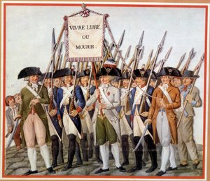National Guards with the flag 