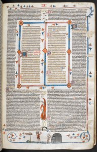 A Bas-de-Page Scene of a Man Visiting a Baker, from the 