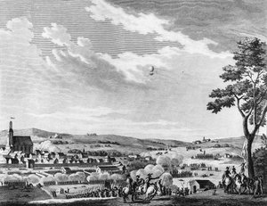 French Revolution: Victory of the Battle of Fleurus won by the French on 26 June 1794 against the United Kingdom and Austria. Paris, Library of the Institute of History of Revolution