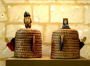 Beehives with a Bishop and a Queen by School German
