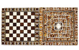 South German marquetry games box, from Augsburg or Nuremberg, late 16th-early 17th century