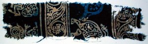 Block-Printed Textile Fragment, Indian by School Indian