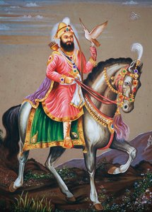 Guru Govind Singh Riding on Horse