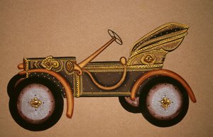 Painting of Old Royal Car Pattern, India