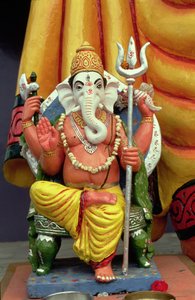 Statue of Ganesh, the Elephant God, Enthroned