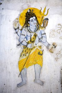 The god Shiva with a trishul