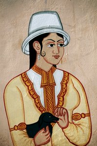 British Lady with Puppy, Jaipur, Rajasthan, India