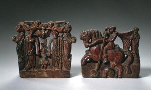 Carved decoration for bullock cart, from Sicily by School Italian