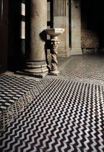 Holy Water Stoup on Column by School Italian