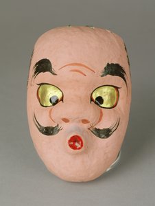 Mask of an old man trying to whistle, Japanese by Japanese School