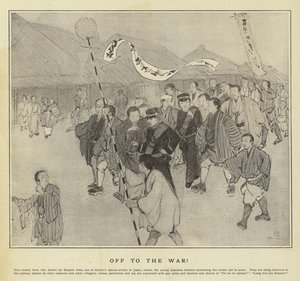 Russo-Japanese War: Off to the War by School Japanese