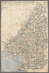 A province of Korea, Maps of the provinces of Korea, showing postal stations and main routes