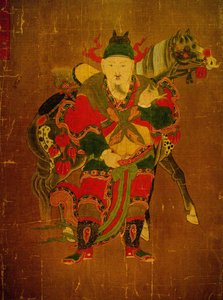 Messenger of Hell with Horse, Painting on Hemp Roll, Joseon Period (Choseon, Choson) (1392-1910), Korea. Seoul National Museum, Republic of Korea