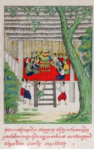 Suvana Sama Jakata (engraving) by School Laotian