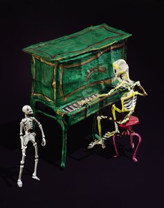 Day of the Dead figures as musicians by School Mexican
