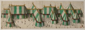 Design for a Royal Pavilion in the Tudor Colours of White and Green by School Netherlandish