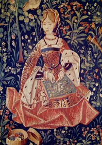Hanging of seigneurial life: Embroidery (detail) by School Netherlandish