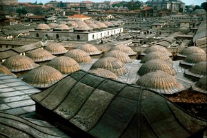Panoramic View of Istanbul, with Domes of the Great Bazaar by School Ottoman